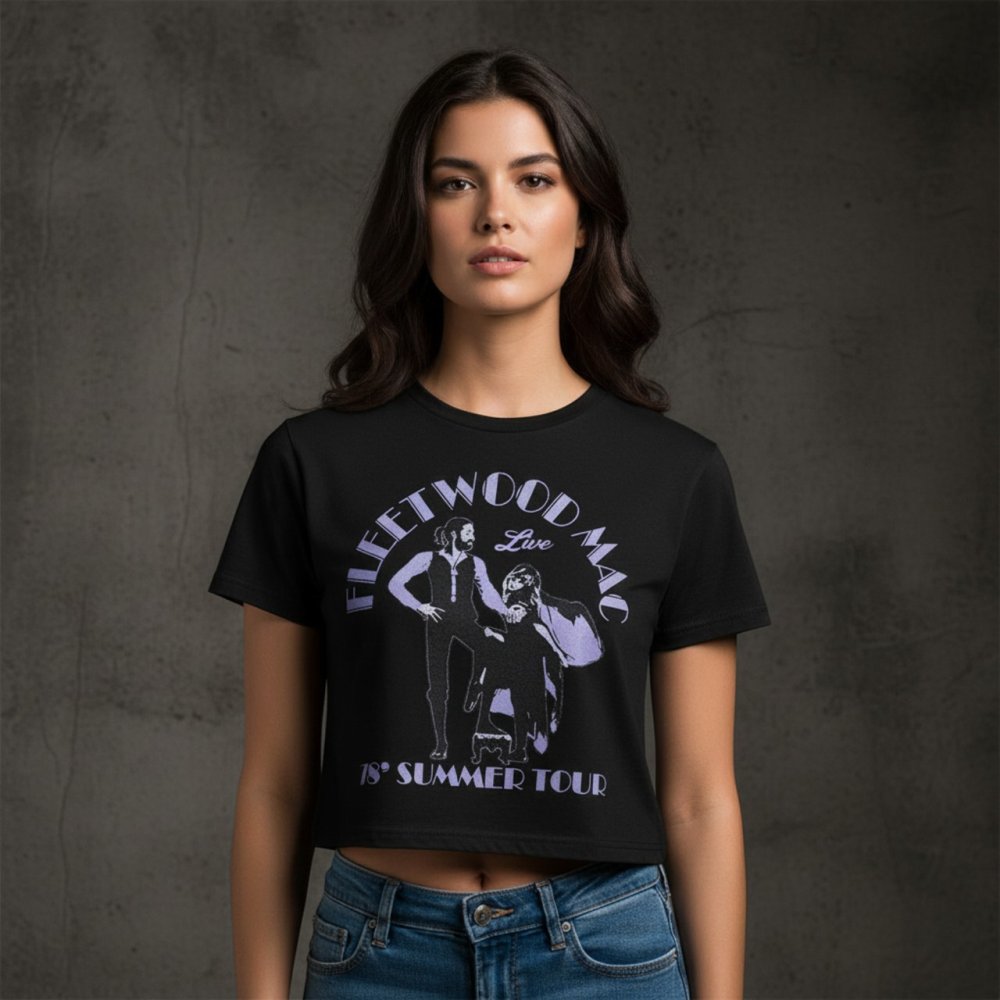 Fleetwood Mac - Summer Tour '78 Crop top - Black